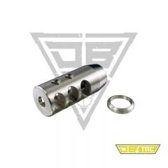 DB TAC Stainless Steel 5/8x24 TPI Thread For .308 / .338 / .300BLK / 350Legend / 9mm / 7.62mm Competition Muzzle Brake