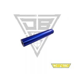 DB TAC 1/2×28 TPI Thread 7 Inch Faux Can Add On Barrel Solid Tube Muzzle Brake Hard Blue Anodized .22LR/.223/5.56