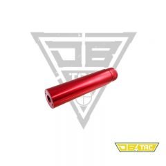 DB TAC 1/2''×28 TPI Thread 7 Inch Faux Can Add On Barrel Solid Tube Muzzle Brake Hard Anodized Red Color For .22LR/.223/5.56 Caliber