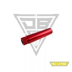 DB TAC 6 Inch Solid Tube Faux Can Slip Over Barrel Muzzle Brake 1/2''x28 TPI Thread For .22LR/.223/5.56 Red Color