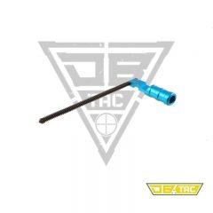 DB TAC Aluminum Extended Grooved Round Charging Handle Blue Anodized For Ruger 1022 10-22