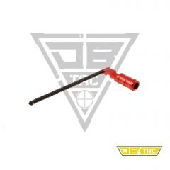DB TAC Ruger 10/22 Charging Handle Extended Red Aluminum Grooved w/ Guide Rod and Spring