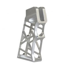 DB TAC Skeletonized Aluminum Pistol Grip Sliver Color For .22/.223/5.56 and .308