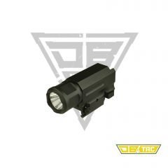 DB TAC Tactical Flashlight 400 Lumens Picatinny Rail Mount LED Light for Pistol Rifle Polymer Quick Detach