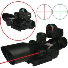 DB TAC Compact Mil Dot Scope Red And Green Red Laser and Red Dot Combo