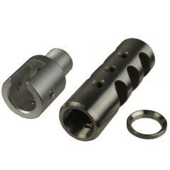 DB TAC Ruger 1022 10/22 Muzzle Brake Adapter Stainless Steel Competition Muzzle Brake Silver Color