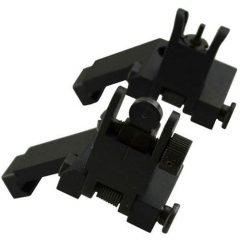 DB TAC Aluminum Black Color Front and Rear Flip Up 45 Degree Offset Rapid Transition Backup Iron