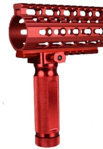 DB TAC 4.35 Inch Red Anodized Aluminum Vertical Foregrip Forward Fore Handle Grip Knurled Storage Picatinny Rail/Weaver Rail - Image 3