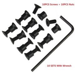 DB TAC KeyMod Rail 20 PCS KeyMod Screw and Nut 10 Set Pack With L Wrench