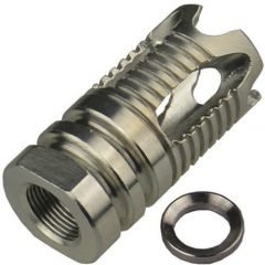 DB TAC Stainlesss Steel 5/8x24 TPI Thread Short Phantom For 9mm Muzzle Brake