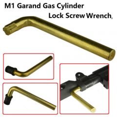 DB TAC Gas Cylinder Lock Screw Wrench For M1 Garand , High Strength Brass, Round Handle With Gas Cylinder Lock Screw Steel Combo