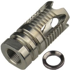 DB TAC Stainless Steel 1/2x28 TPI Thread For .17HMR/.22LR/.223/5.56 Short Phantom Muzzle Brake Compensator