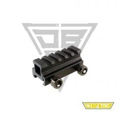 DB TAC Mid Profile 0.9 Inch Height ,2.4 Inch Long 5 Slots Riser Mount for Red Dot and Laser Sight Picatinny/Weaver