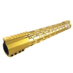 DB TAC .223/5.56 Gold Color 15 Inch Free Float M-LOK Handguard Light Weight Picatinny/Weaver Rail