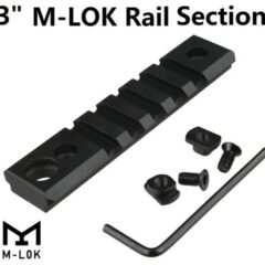 DB TAC 3 Inch M-LOK Rail Section 5 Slot Weaver/Picatinny Mount With Sling Swivel Port