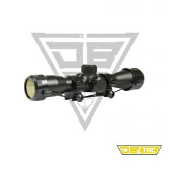 DB TAC Red/Green Color 4X32 Crossbow Archery Compact Dual-Color Illuminated Reticle Scope With Picatinny/Weaver Rings