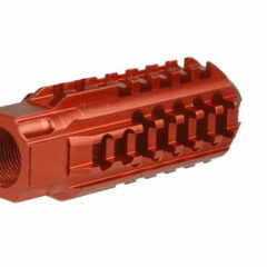 DB TAC Red Color Aluminum Skeleton Muzzle Brake Compensator 1/2x28 TPI Thread For CMMG 5.7x28