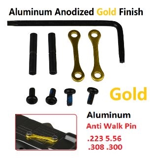DB TAC Anodized Gold Color Anti Rotation Walk Pins Kit Set .154 inch .22LR/.223/5.56/.308 Style AR 15/10 - Image 3