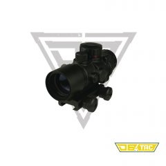 DB TAC 3.5X30 Red Blue Green Illuminated Compact Prism Cheveron Reticle Etched Glass Scope Black Color