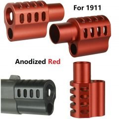 DB TAC Muzzle Brake Compensator For 1911 .45 ACP .38 and 9mm Aluminum Anodized Red Color