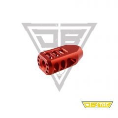 DB TAC Red Anodized Low Concussion Tanker Muzzle Brake 1/2''x28 TPI Thread For .22LR/.223/5.56