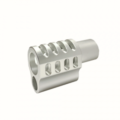 DB TAC Muzzle Brake Compensator For 1911 .45 ACP .38 and 9mm Aluminum Anodized Silver Color