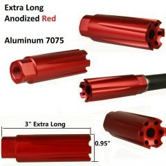 DB TAC 1/2''×28 TPI Thread Low Concussion Muzzle Brake Compensator For CMMG 5.7x28 Red Color