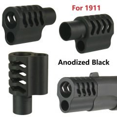 DB TAC Muzzle Brake Compensator For 1911 .45 ACP .38 and 9mm Aluminum Anodized Black Color