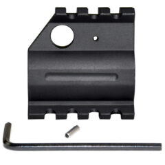 DB TAC .750 Low Profile Slant Gas Block Picatinny Rail Top Bottom 1913 T6 Aluminum Black Color