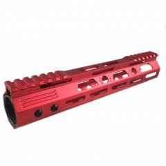 DB TAC Red Color Light M-Lock 10 Inch M-LOK Free Float Quad Rail Handguard Picatinny Rail