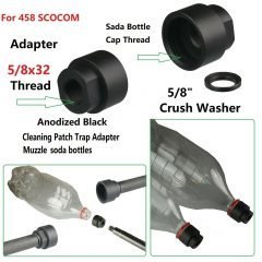 DB TAC 5/8''x32 TPI Thread Cleaning Patch Trap Adapter Muzzle Soda Pop bottles For 458 SOCOM