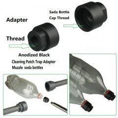 DB TAC 14x1 LH Thread Cleaning Patch Trap Adapter Muzzle Soda Pop Bottles For 7.62x39mm