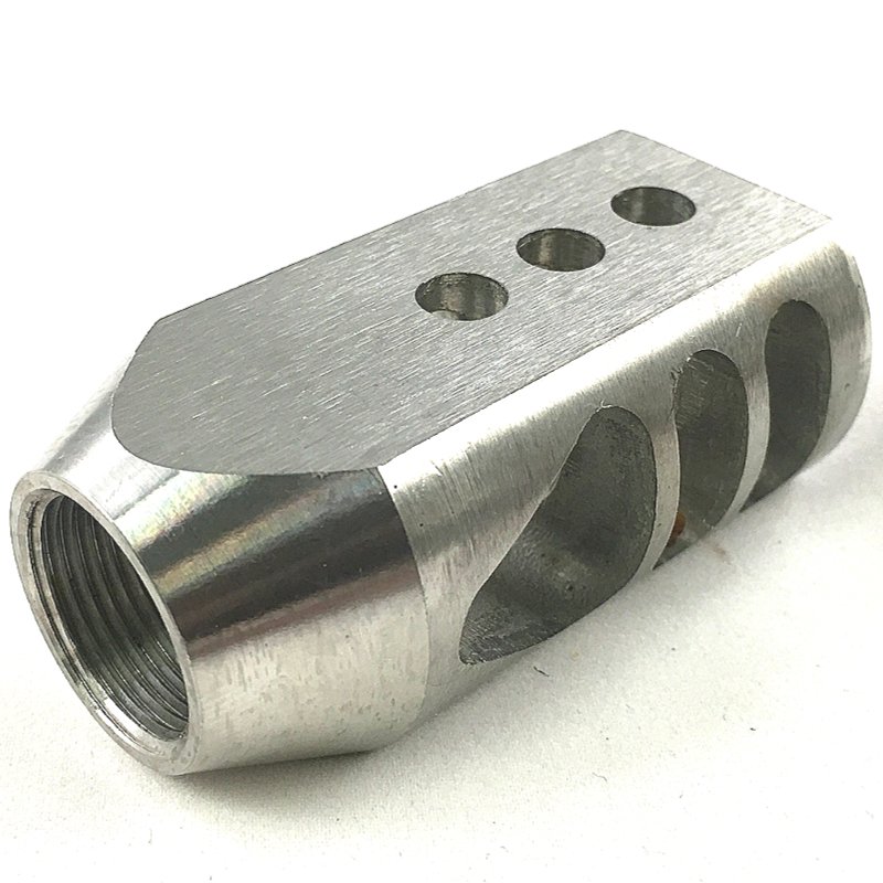 DB TAC Stainless Steel Tanker Style Muzzle Brake for .50 Beowulf – 49/64x20 TPI Thread Recoil Compensator - Image 7