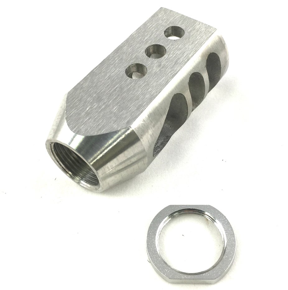 DB TAC Stainless Steel Tanker Style Muzzle Brake for .50 Beowulf – 49/64x20 TPI Thread Recoil Compensator - Image 9