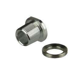 DB TAC Thread Adapter Convert 1/2''x28 TPI Thread to 5/8''x24 TPI Thread 1/2''-28 TPI To 5/8''-24 TPI Thread Silver Anodized Aluminum