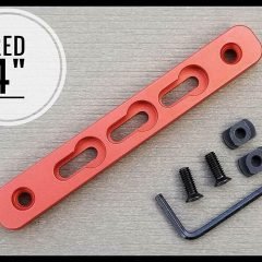 DB TAC 4 Inch Red Color M-LOK to KeyMod Section Aluminum