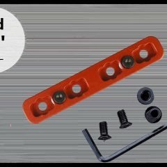 DB TAC 3 Inch Red Anodized KeyMod to M-LOK Rail Section Converter Adapter