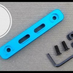DB TAC 3 Inch Blue M-LOK to KeyMod Section Adapter Aluminum