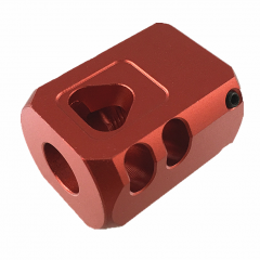 DB TAC 1/2''x28 TPI Thread Muzzle Brake Anodized Red Color for 9mm GLOCK
