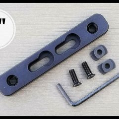 DB TAC 3 Inch Black M-LOK to KeyMod Section Adapter Aluminum