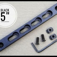 DB TAC 5 Inch Black Color M-LOK to KeyMod Section Adapter Aluminum