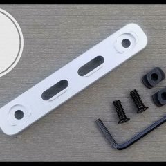 DB TAC 3 Inch Silver M-LOK to KeyMod Section Adapter Aluminum