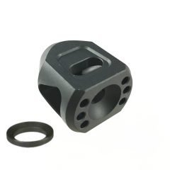 DB TAC Hard Aluminum 5/8x24 TPI Thread Muzzle Brake For .308/.30/.338 Caliber Anodized Black Color Low Concussion