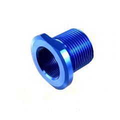 DB TAC Thread Convert Adapter 1/2''x28 Thread to 5/8''x24 Thread Anodized Blue Color Aluminum