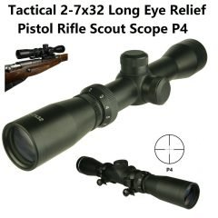 DB TAC 2-7x32 Long Eye Relief Scope With Picatinny/Weaver Rings For Mosin Nagant /AR/AK