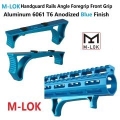 DB TAC M-Lok Handguard/Quad Rail Angle Foregrip Front Grip Blue Color Aluminum
