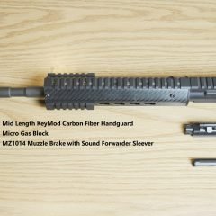 DB TAC INC Mid Length Carbon Fiber Key-Mod Handguard With .223/5.56 16 Inch Barrel 1:7 Twist Complete Upper Configurator