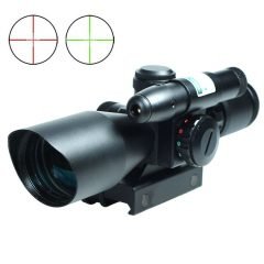 DB TAC 2.5-10x40 Tactical Scope Red Green Mil-dot Dual illuminated With Green Laser Quick Sight