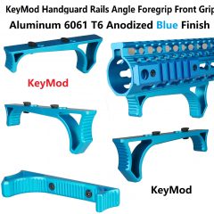 DB TAC KeyMod Handguard/Quad Rail Angle Foregrip Front Grip Blue Color Aluminum