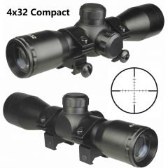 DB TAC 4X32 Compact P4 Sniper Scope With Free Rings For Picatinny/Weaver Rail